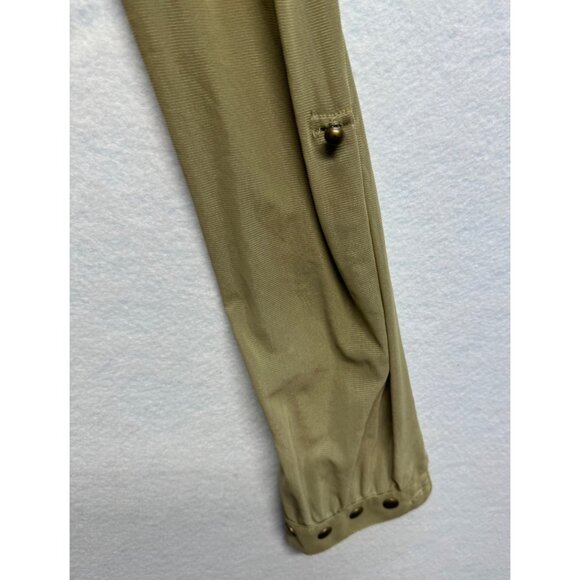 Eden & Olivia Womens Olive Long Sleeve Button Down Blouse Top Size Small - Picture 4 of 7